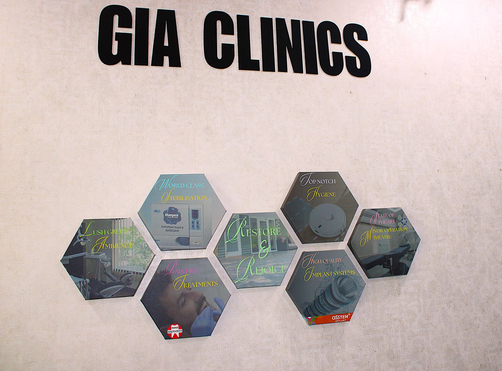 Wall of care at GIA Clinics Gunadala