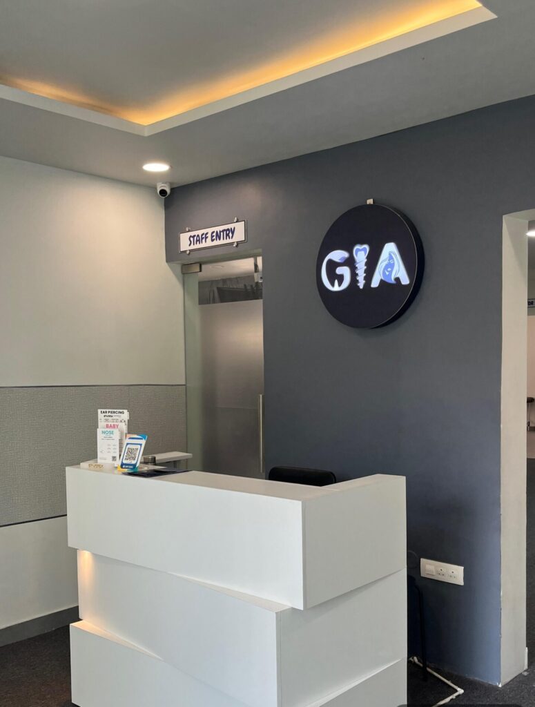 GIA Clinics Best Dental Clinic in Vijayawada Reception